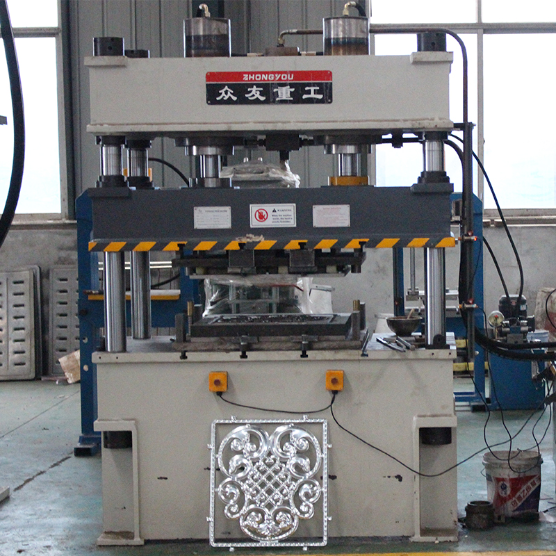 100噸壓花切花三梁四柱液壓機
