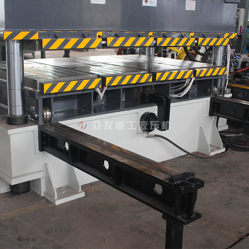 315噸雙缸四柱移動工作臺帶加熱板液壓機